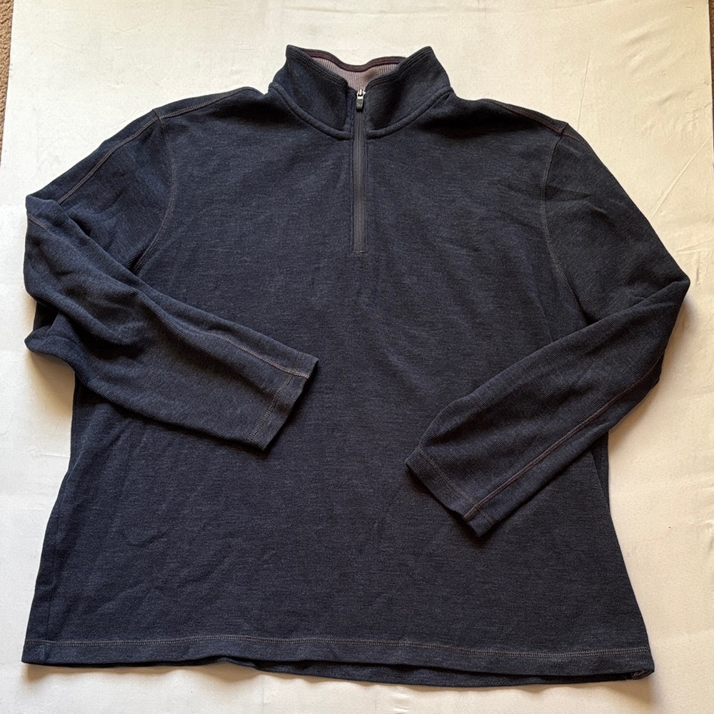 Eddie Bauer Men's Dark Gray Zip-Up Sweater